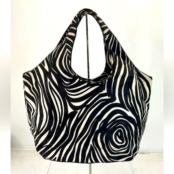 Kate Spade Zebra Print Hobo Bag Red Interior Bow - Picture 2 of 14